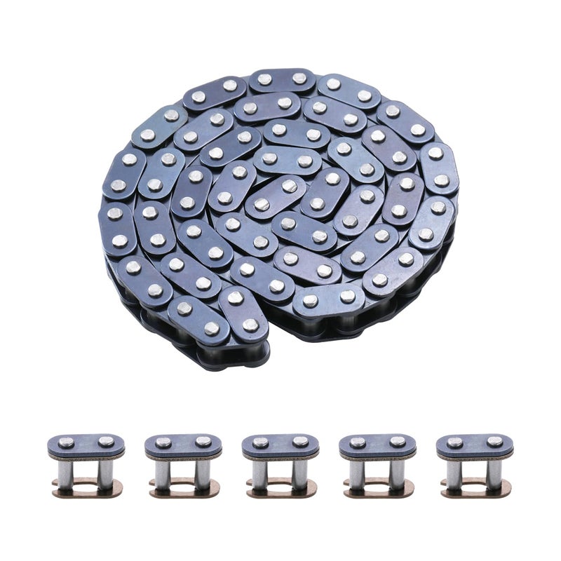 KAMIER T8F 8mm Chain 74 Links Heavy Duty for Razor Electric Dirt Quad 500 4 Wheeler 43cc 47cc 49cc 50cc 2-Stroke ATV Mini Chopper Super Pocket Bike Gas Scooter Goped Kids Mini Moto Drive Chain Parts - Image 1